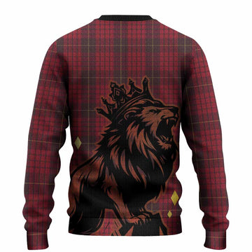 MacQueen (McQueen) Tartan Family Crest Knitted Sweater Crowned Lion Roaring