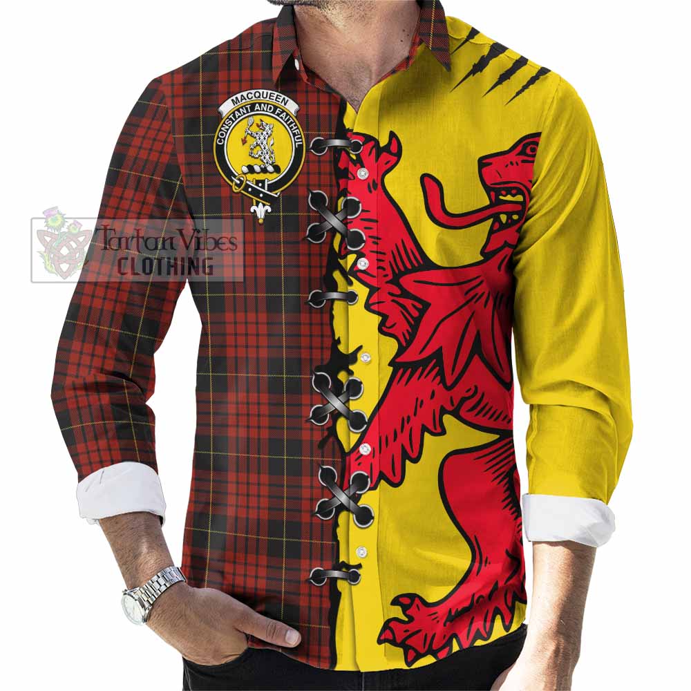 MacQueen (McQueen) Tartan Family Crest Long Sleeve Button Shirts Lion Rampant Honor - Tartan Vibes Clothing