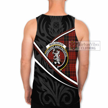 MacQueen (McQueen) Tartan Family Crest Men Tank Top Celtic Scottish Thistle Floral - Tartan Vibes Clothing
