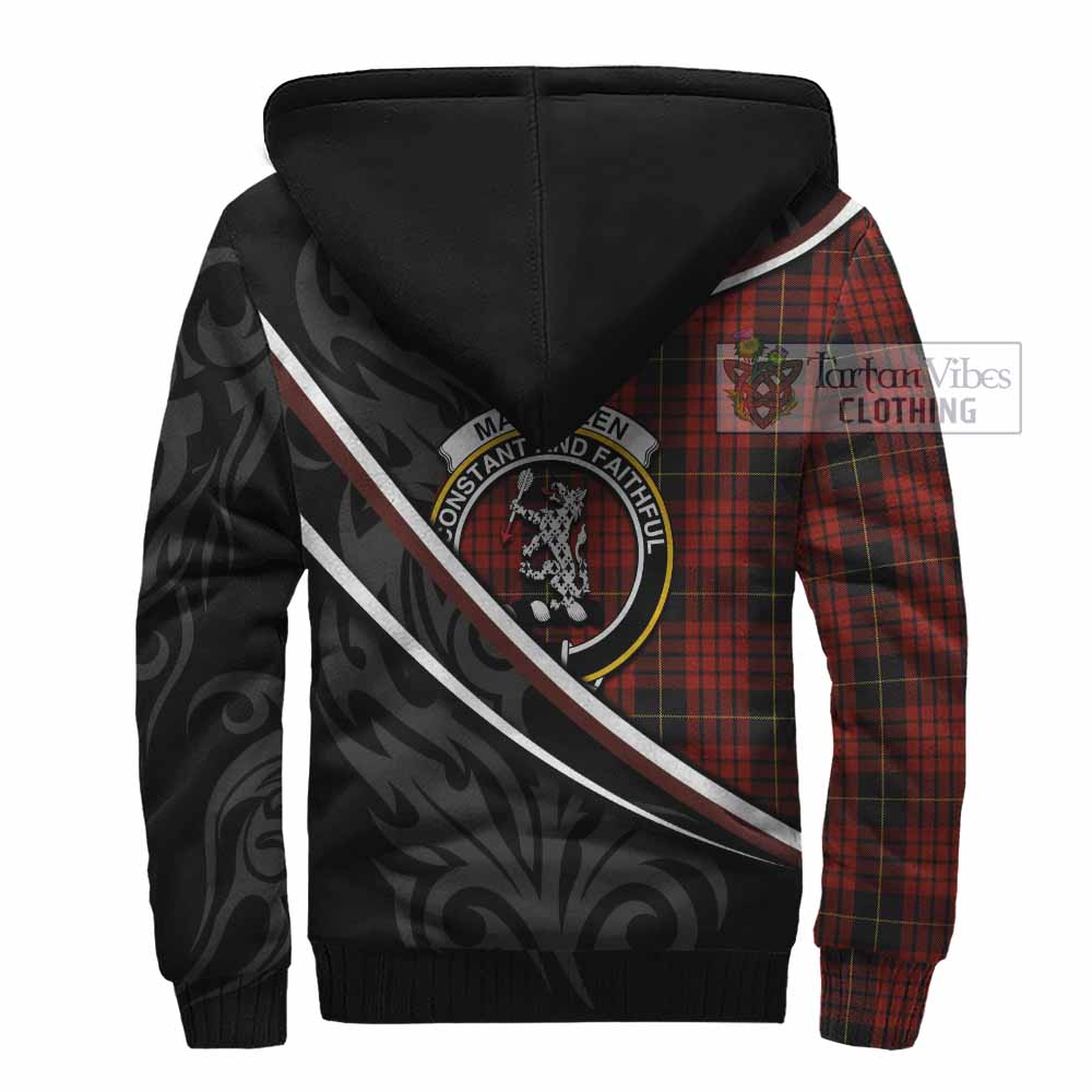MacQueen (McQueen) Tartan Family Crest Sherpa Hoodie Celtic Scottish Thistle Floral - Tartan Vibes Clothing