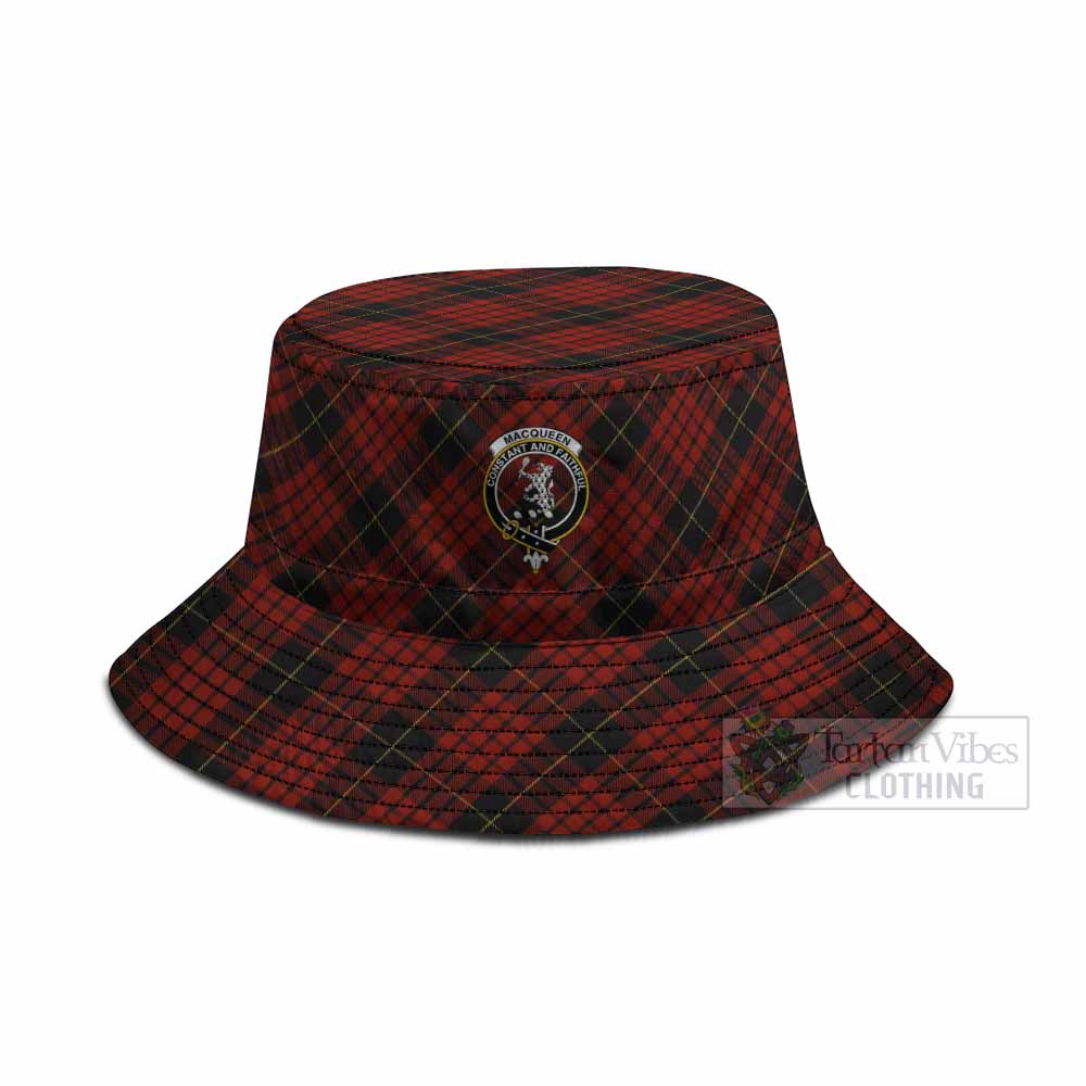 MacQueen (McQueen) Tartan Fishing Hat with Family Crest