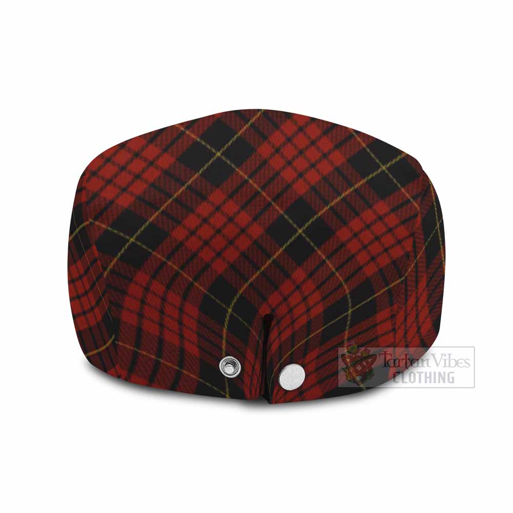 MacQueen (McQueen) Tartan Flat Cap, Jeff Cap Cross Style with Family Crest - Tartan Vibes Clothing