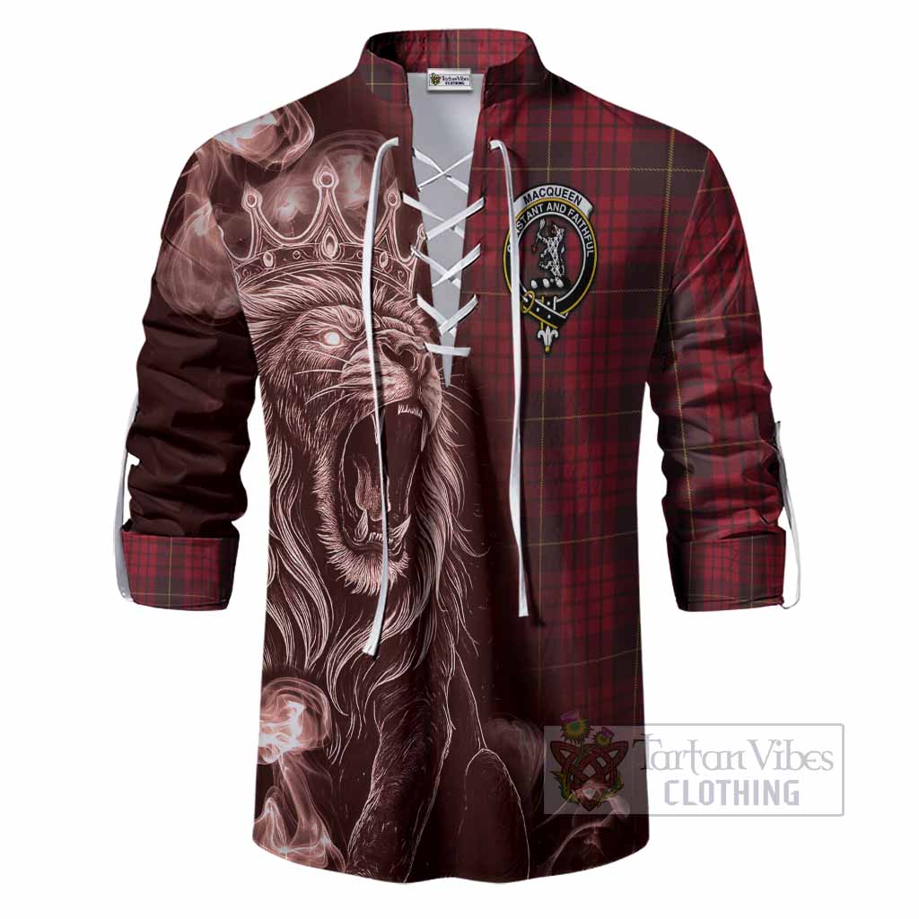 MacQueen (McQueen) Tartan Ghillie Shirt Roaring Lion Heritage