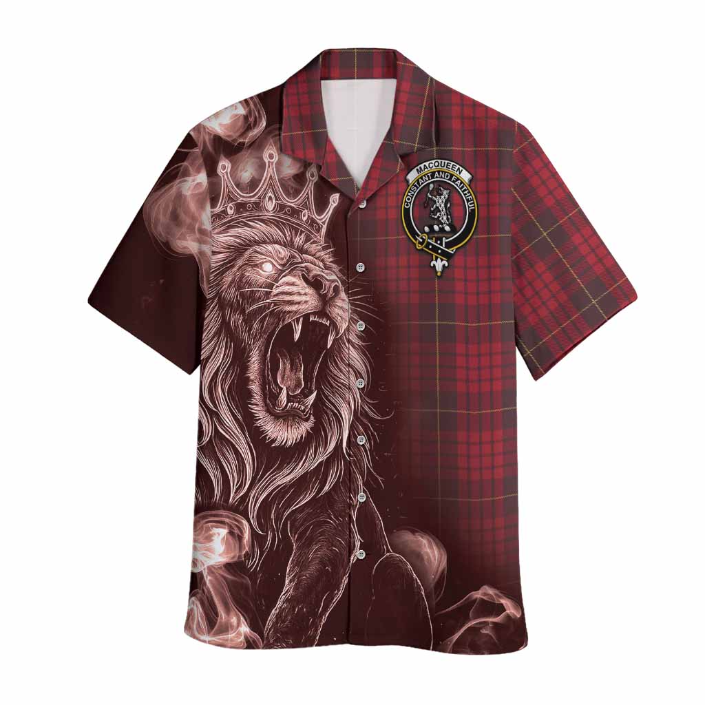 MacQueen (McQueen) Tartan Hawaiian Shirt Roaring Lion Heritage