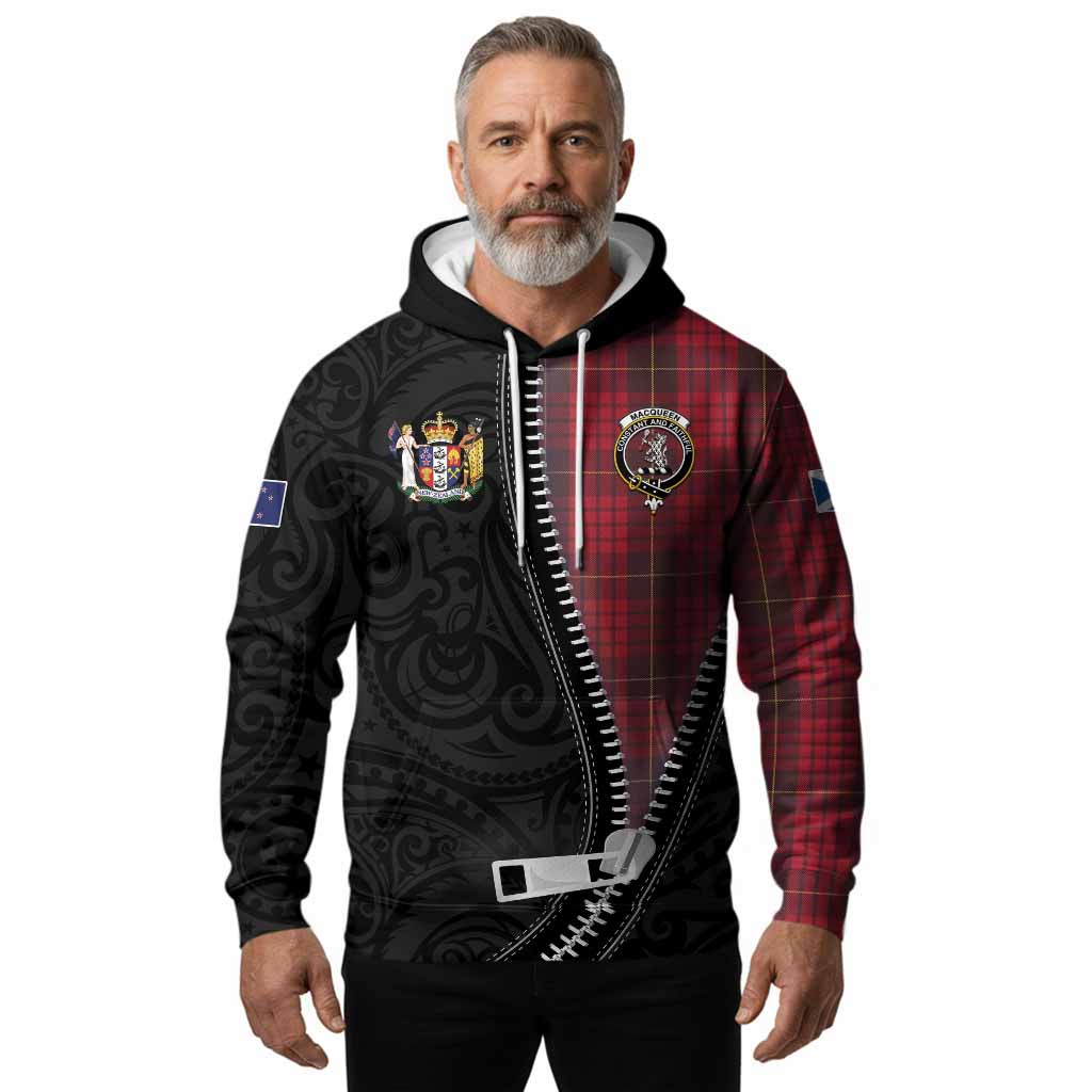 MacQueen (McQueen) Tartan Hoodie New Zealand Pattern Unique Zipper Stylized