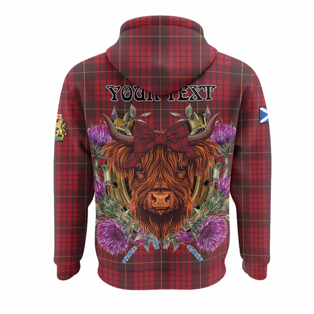 MacQueen (McQueen) Tartan Hoodie Scottish Thistle Heilan Coo