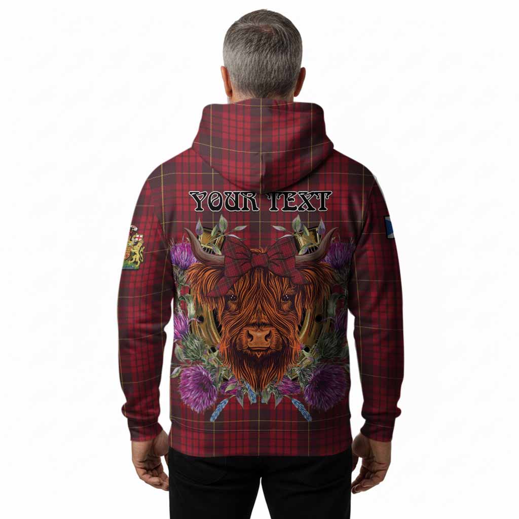 MacQueen (McQueen) Tartan Hoodie Scottish Thistle Heilan Coo