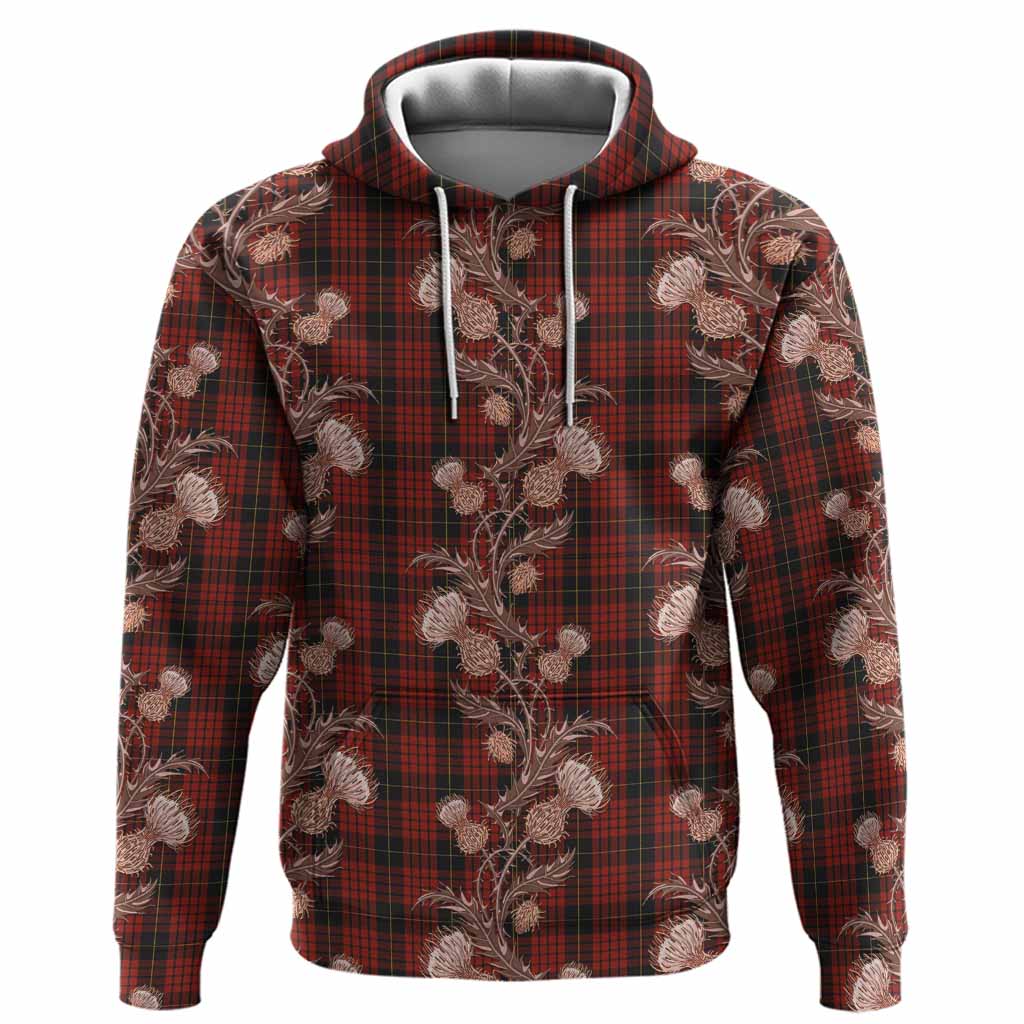 MacQueen (McQueen) Tartan Hoodie Seamless Scottish Thistle Flowers
