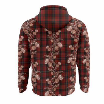 MacQueen (McQueen) Tartan Hoodie Seamless Scottish Thistle Flowers