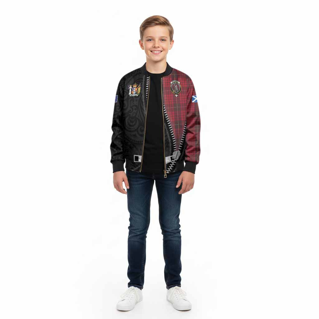MacQueen (McQueen) Tartan Kid Bomber Jacket New Zealand Pattern Unique Zipper Stylized