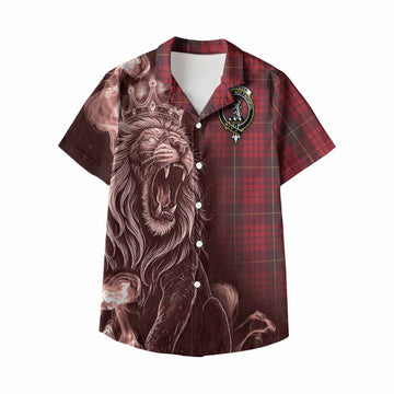 MacQueen (McQueen) Tartan Kid Hawaiian Shirt Roaring Lion Heritage