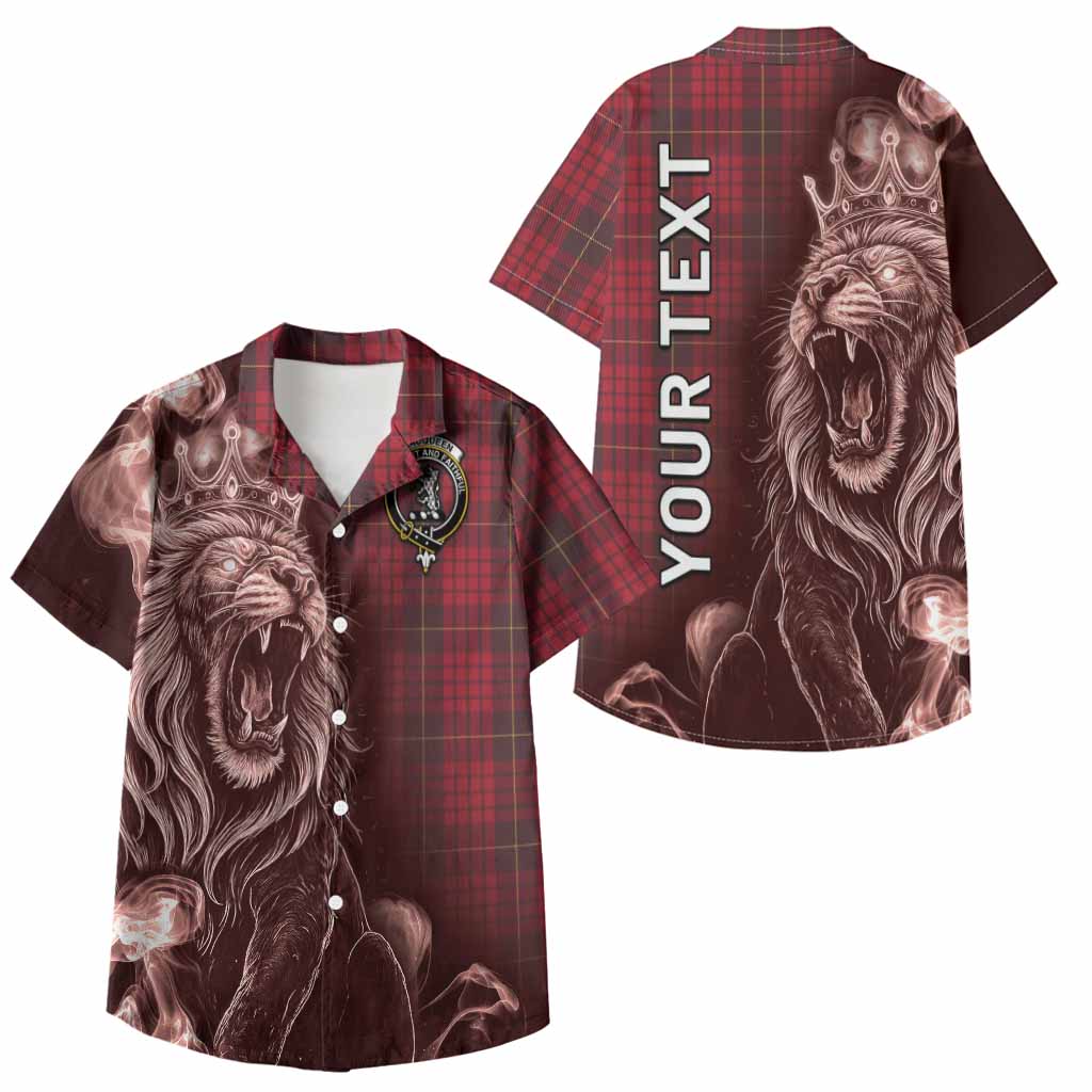 MacQueen (McQueen) Tartan Kid Hawaiian Shirt Roaring Lion Heritage