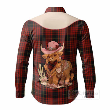 MacQueen (McQueen) Tartan Long Sleeve Button Shirts Wee Coo Cowgirl Cute Style - Tartan Vibes Clothing