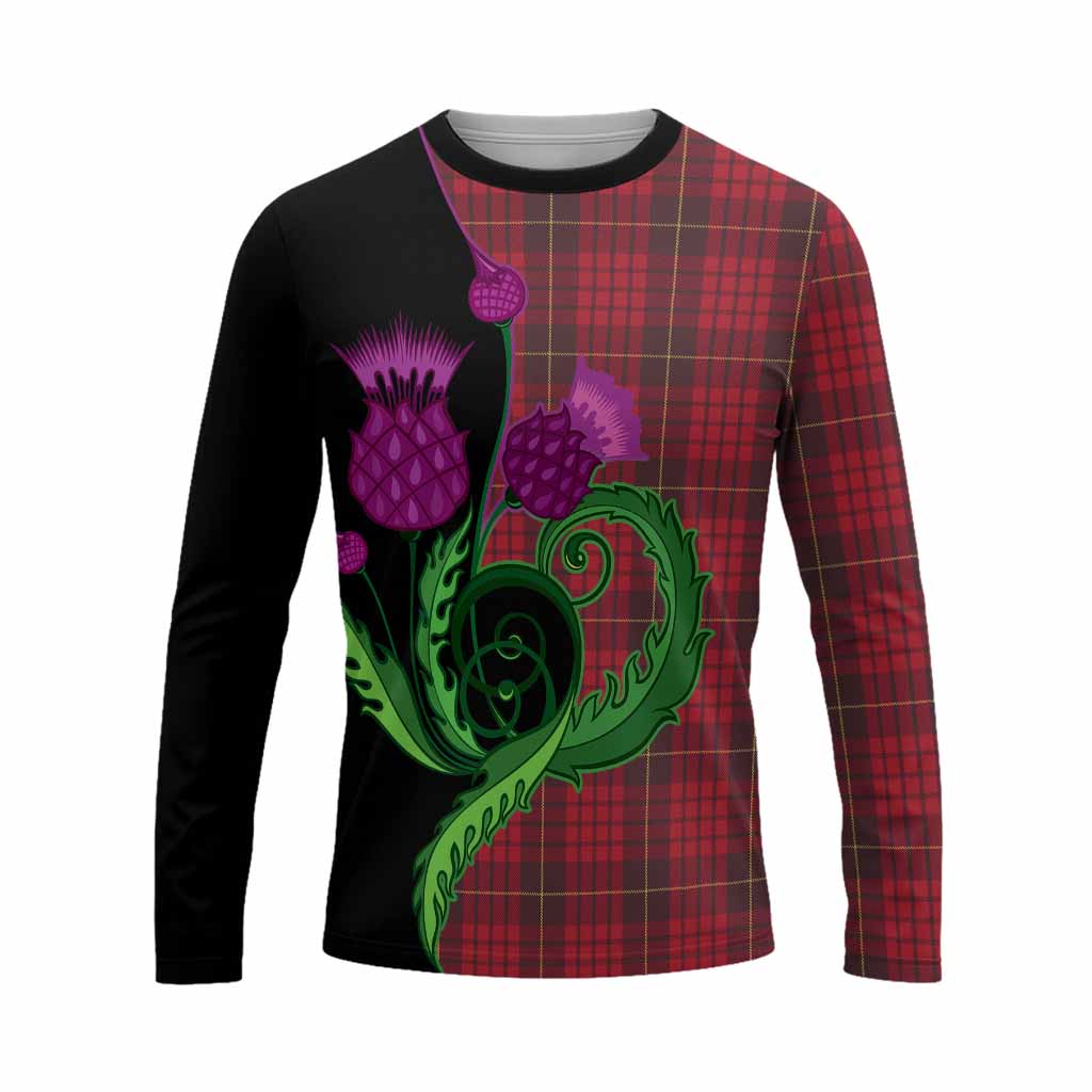 MacQueen (McQueen) Tartan Long Sleeve T-Shirt Traditional Scottish Thistle