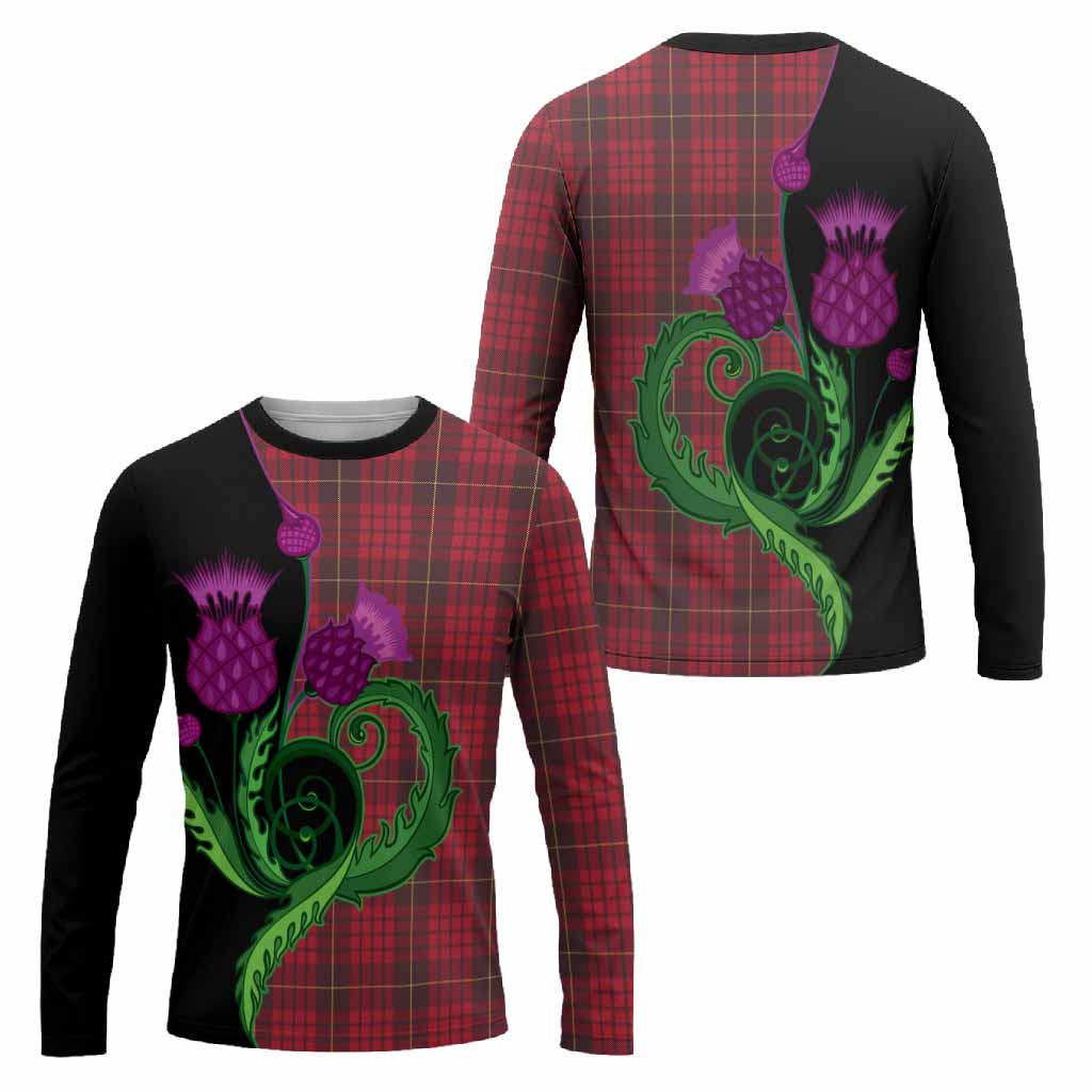 MacQueen (McQueen) Tartan Long Sleeve T-Shirt Traditional Scottish Thistle