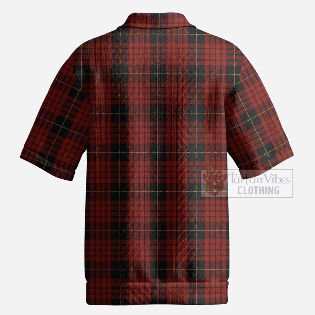 MacQueen (McQueen) Tartan Men’s Polo Sweater Top with Family Crest