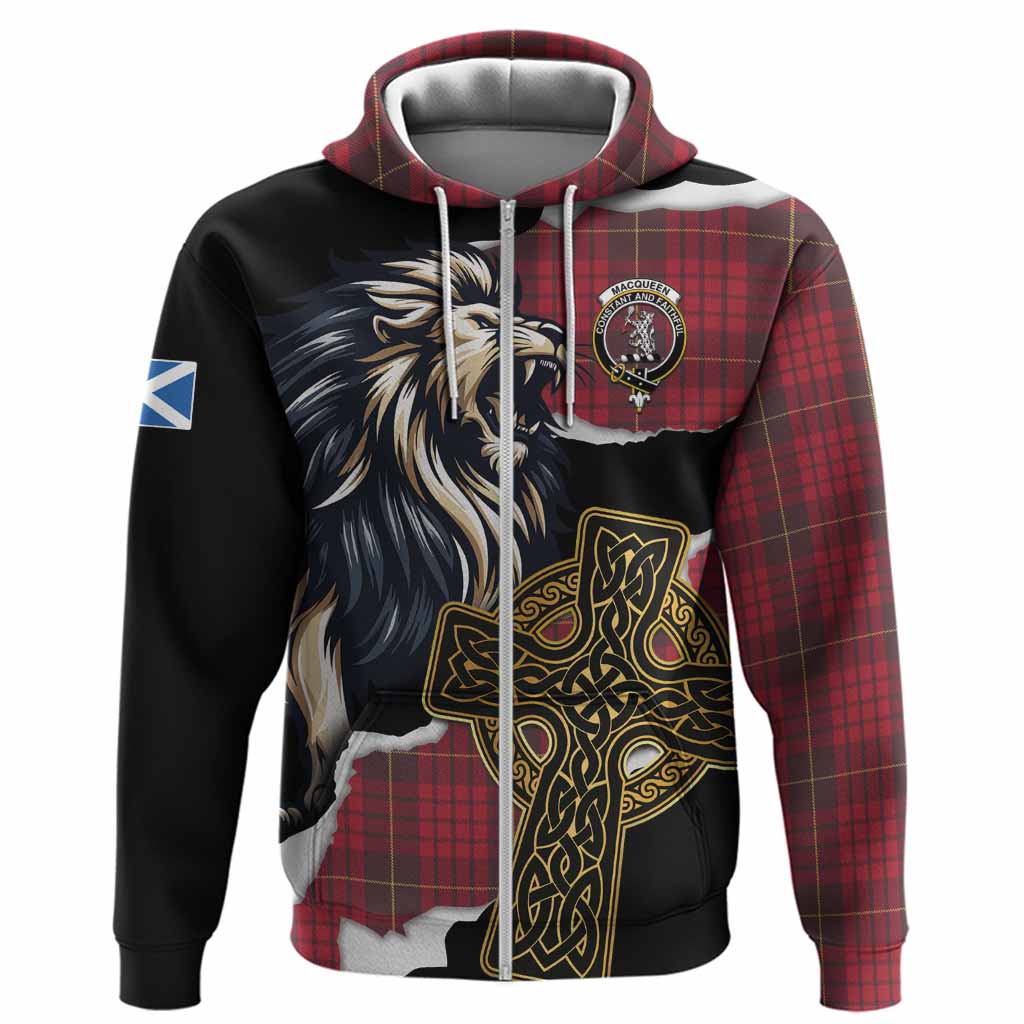 MacQueen (McQueen) Tartan Scottish Hoodie Lion Celtic Heritage