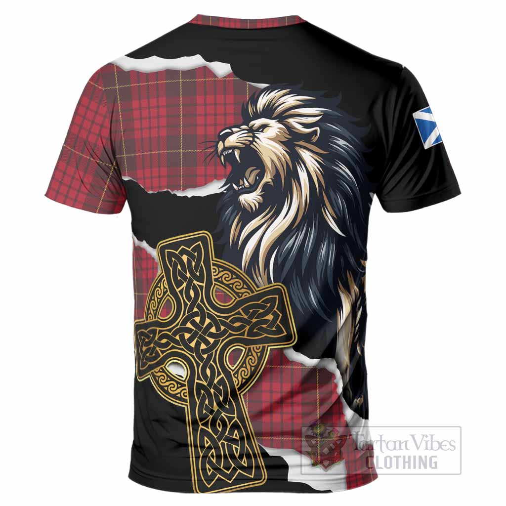 MacQueen (McQueen) Tartan Scottish T-Shirt Lion Celtic Heritage
