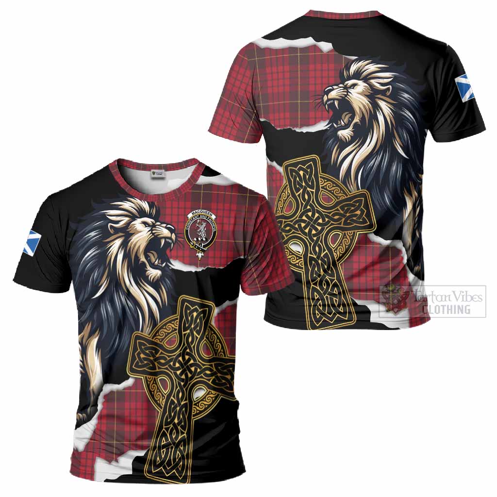 MacQueen (McQueen) Tartan Scottish T-Shirt Lion Celtic Heritage