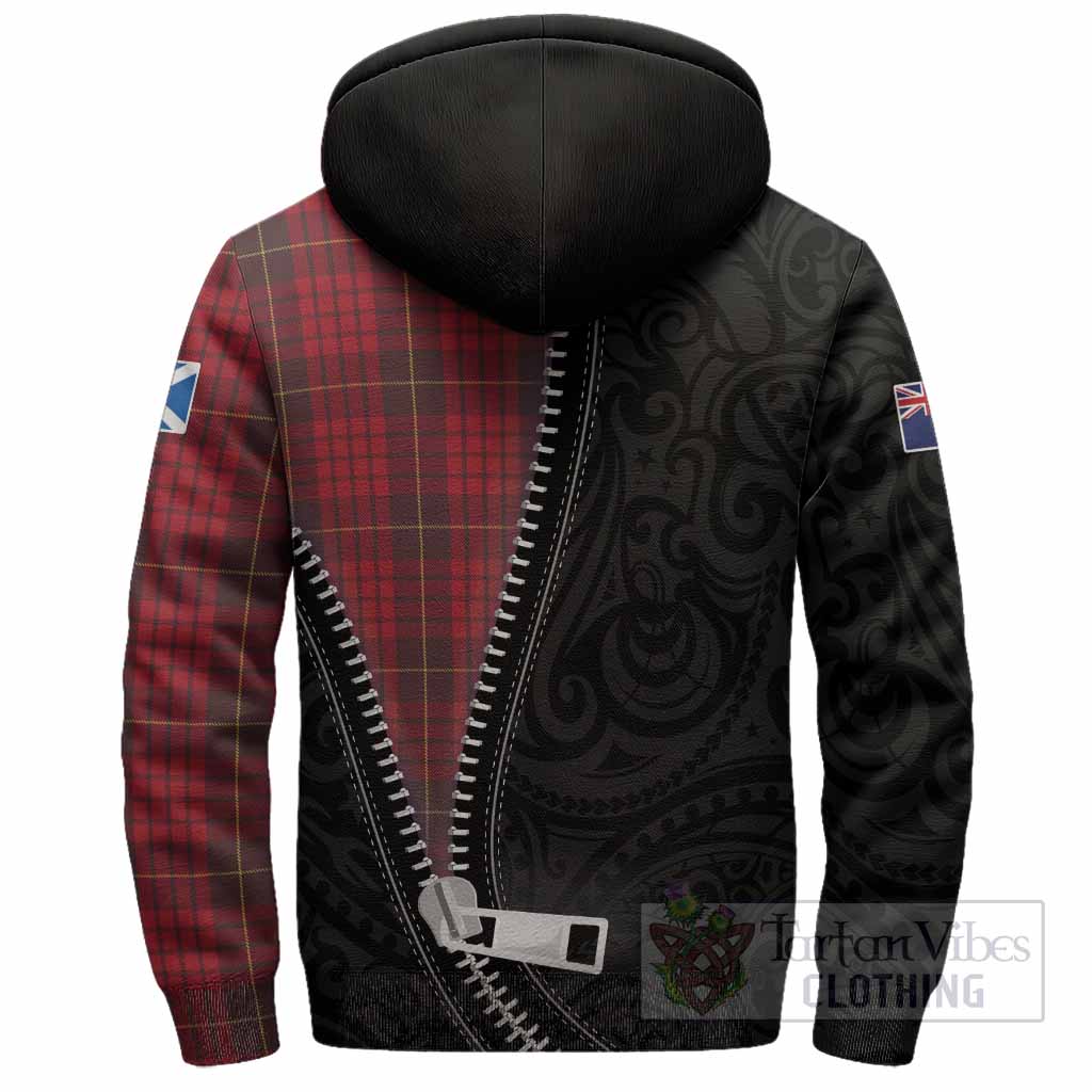 MacQueen (McQueen) Tartan Sherpa Hoodie New Zealand Pattern Unique Zipper Stylized