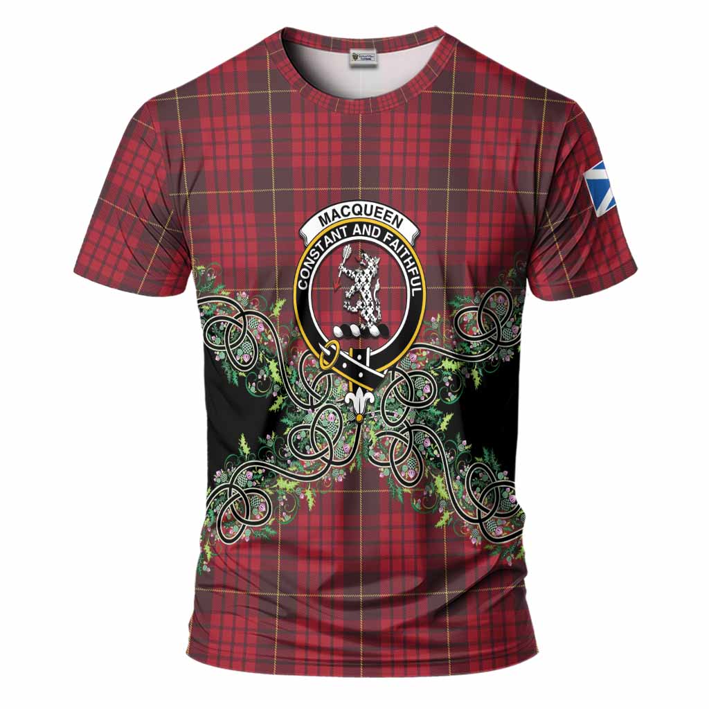 MacQueen (McQueen) Tartan T-Shirt Thistle Scottish Spirit