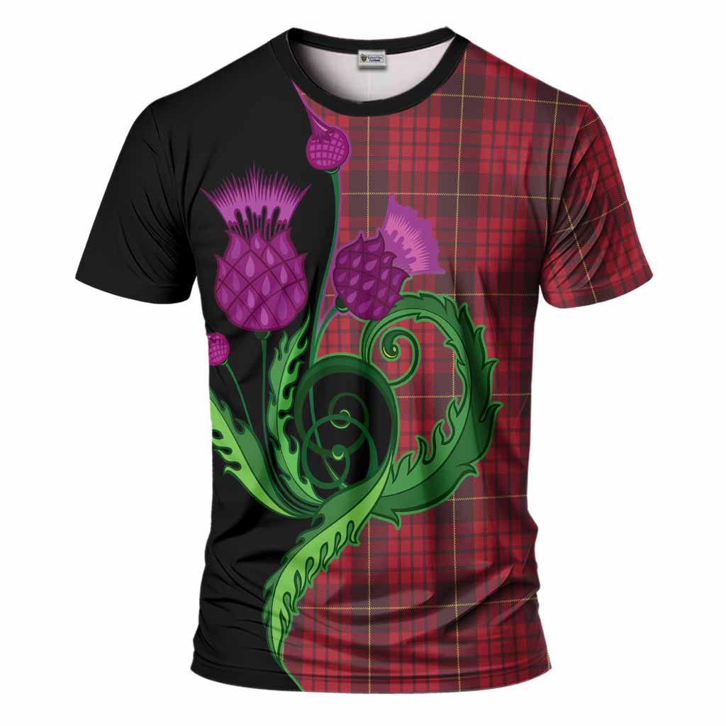 MacQueen (McQueen) Tartan T-Shirt Traditional Scottish Thistle