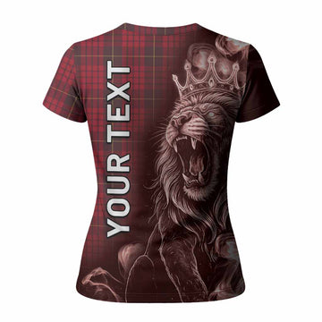 MacQueen (McQueen) Tartan Women T shirt Roaring Lion Heritage