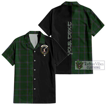 MacRae (McRae) Tartan Hawaiian Shirt with Family Crest and Half Of Me Style