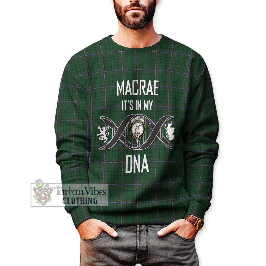 MacRae (McRae) Tartan Sweatshirt with Family Crest DNA In Me Style Unisex - Tartanvibesclothing Shop