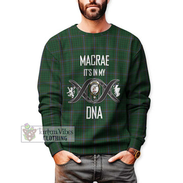 MacRae (McRae) Tartan Sweatshirt with Family Crest DNA In Me Style