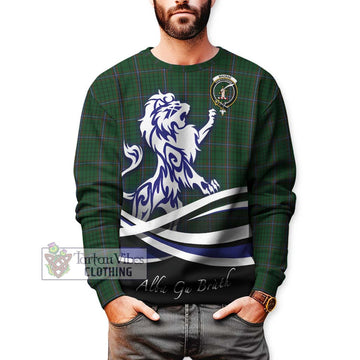 MacRae (McRae) Tartan Sweatshirt with Alba Gu Brath Regal Lion Emblem Unisex - Tartanvibesclothing Shop