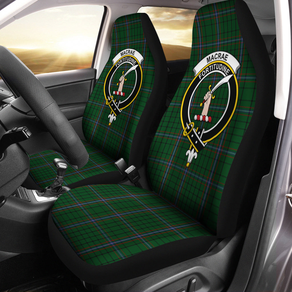 MacRae Tartan Car Seat Cover with Family Crest One Size - Tartanvibesclothing