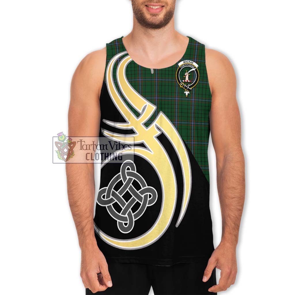 MacRae (McRae) Tartan Men's Tank Top with Family Crest and Celtic Symbol Style Men - Tartan Vibes Clothing