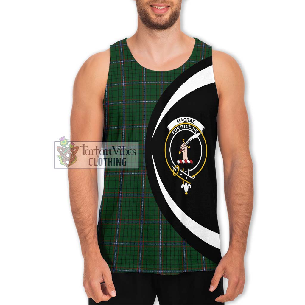 MacRae (McRae) Tartan Men's Tank Top with Family Crest Circle Style Men - Tartan Vibes Clothing