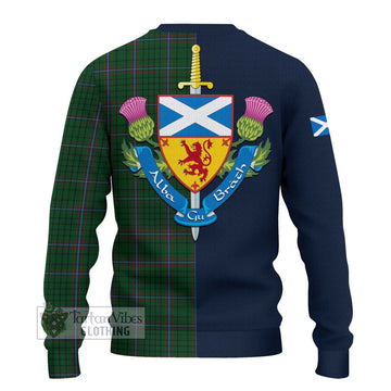 MacRae (McRae) Tartan Ugly Sweater Alba with Scottish Lion Royal Arm Half Style