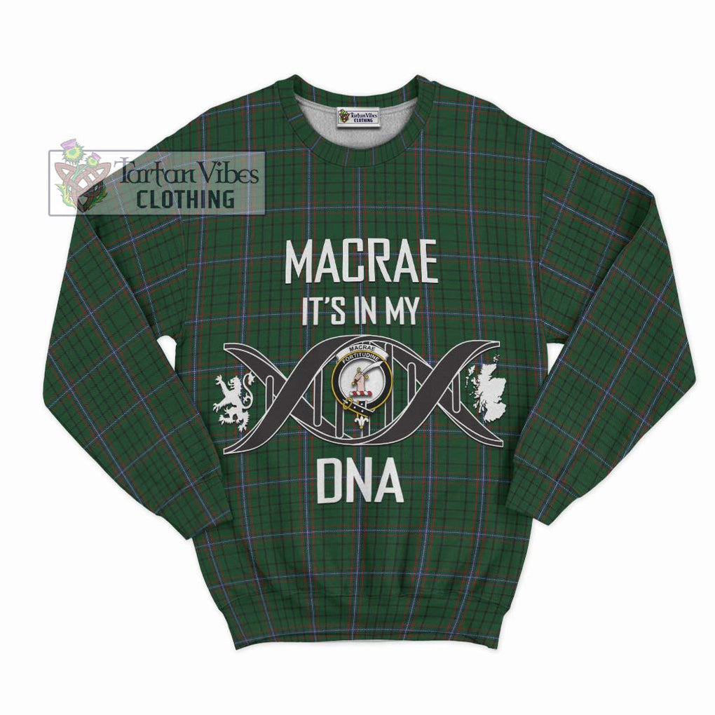MacRae (McRae) Tartan Sweatshirt with Family Crest DNA In Me Style - Tartanvibesclothing Shop