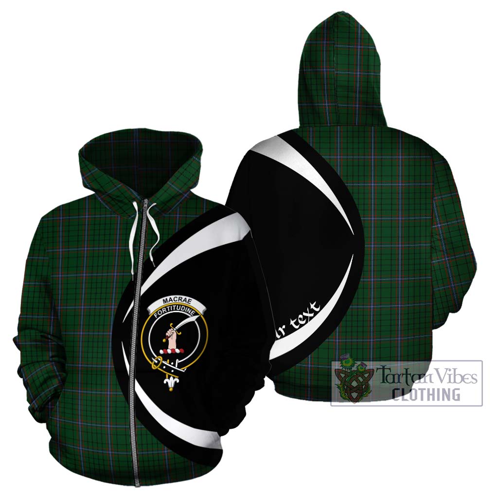 MacRae (McRae) Tartan Hoodie with Family Crest Circle Style - Tartan Vibes Clothing