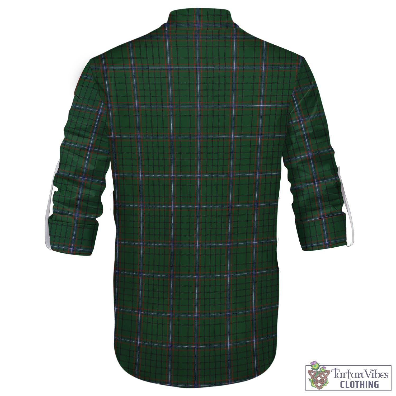 Tartan Vibes Clothing MacRae Tartan Men's Scottish Traditional Jacobite Ghillie Kilt Shirt