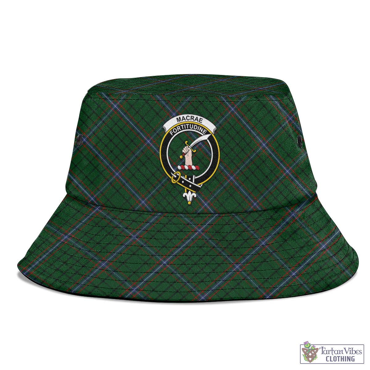 MacRae (McRae) Tartan Bucket Hat with Family Crest - Tartan Vibes Clothing