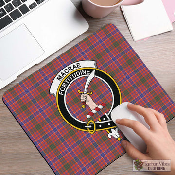 MacRae Ancient Tartan Mouse Pad with Family Crest