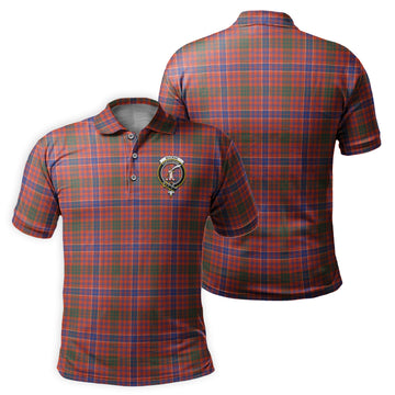 MacRae Ancient Tartan Men's Polo Shirt with Family Crest