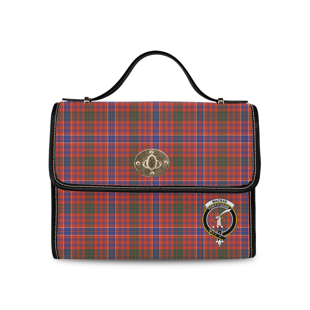 macrae-ancient-tartan-leather-strap-waterproof-canvas-bag-with-family-crest