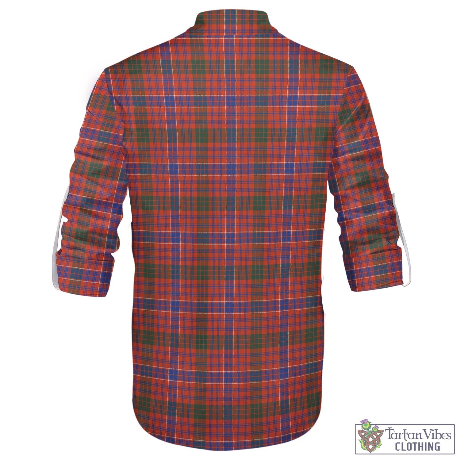 Tartan Vibes Clothing MacRae Ancient Tartan Men's Scottish Traditional Jacobite Ghillie Kilt Shirt
