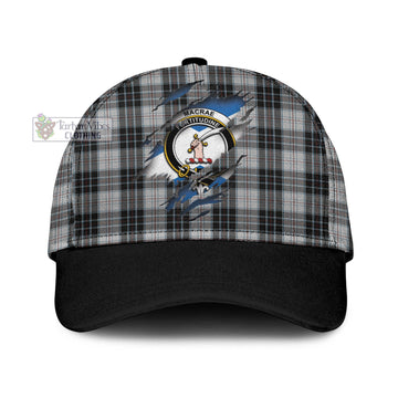 MacRae Dress Tartan Classic Cap with Family Crest In Me Style