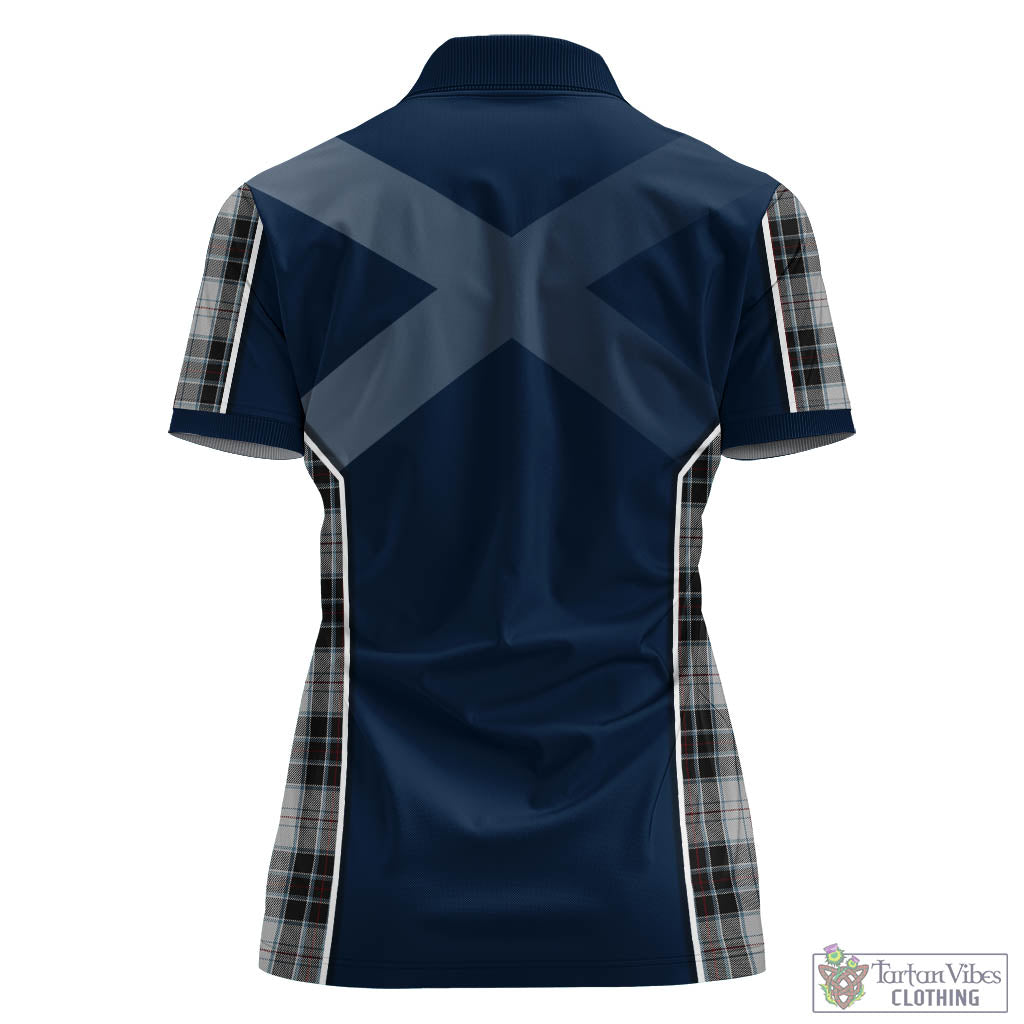 Tartan Vibes Clothing MacRae Dress Tartan Women's Polo Shirt with Family Crest and Scottish Thistle Vibes Sport Style