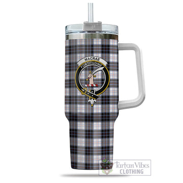MacRae Dress Modern Tartan and Family Crest Tumbler with Handle