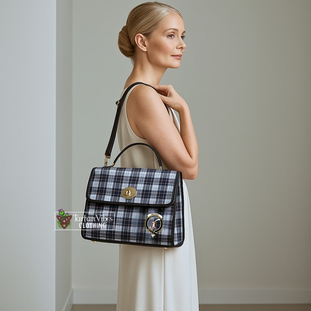 MacRae Dress Modern Tartan Waterproof Canvas Bag with Family Crest