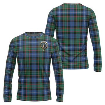 MacRae Hunting Ancient Tartan Long Sleeve T-Shirt with Family Crest