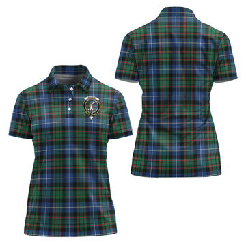 macrae-hunting-ancient-tartan-polo-shirt-with-family-crest-for-women