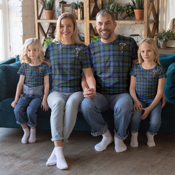 MacRae Hunting Ancient Tartan T-Shirt with Family Crest